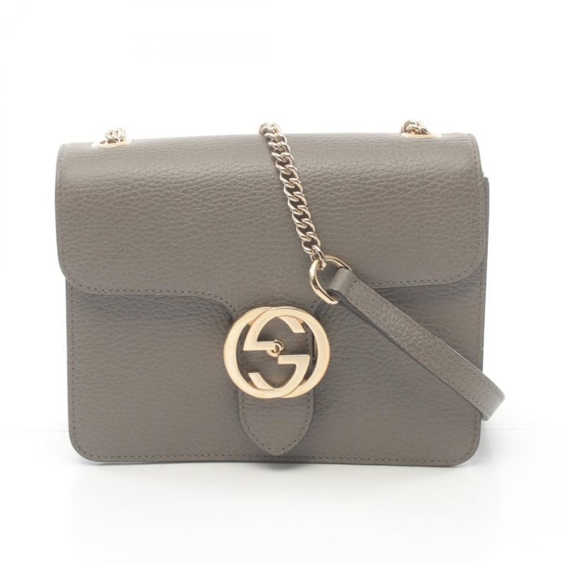 Gucci Leather Interlocking G Shoulder Bag - Barde