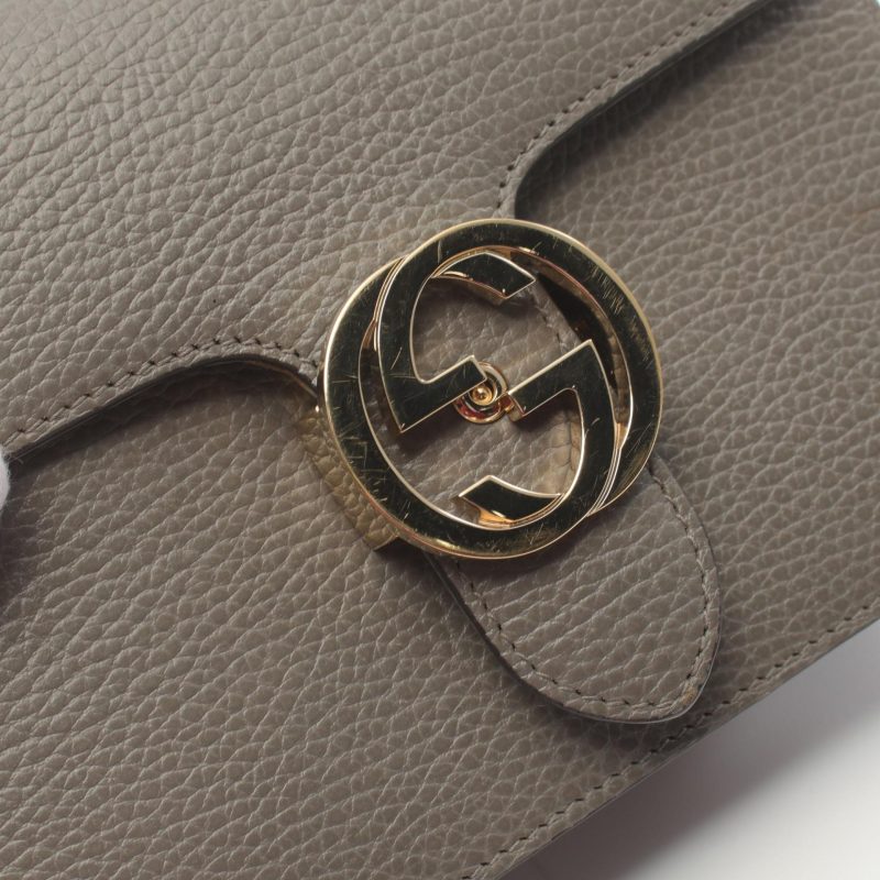 Gucci Leather Interlocking G Shoulder Bag - Barde - Image 6