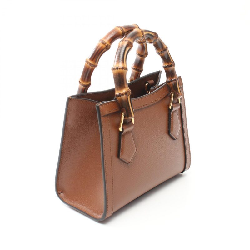 Gucci Diana Mini Bamboo Leather Tote Bag - Barde - Image 2