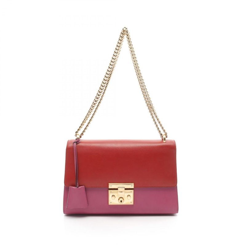Gucci Leather Shoulder Bag Red/Pink - Barde