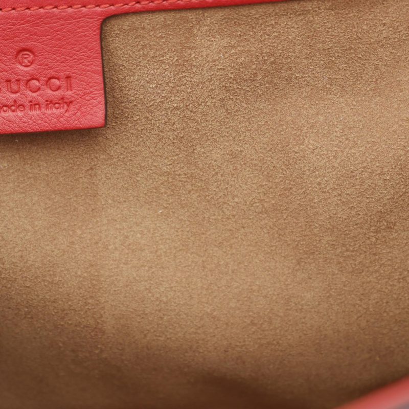 Gucci Leather Shoulder Bag Red/Pink - Barde - Image 5