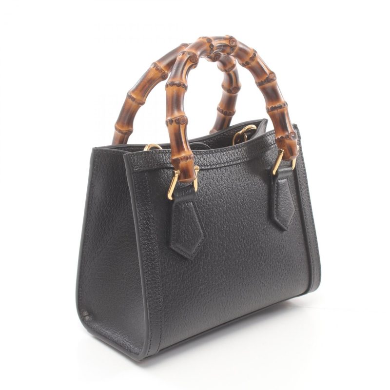 Gucci Diana Mini Bamboo Leather Tote Bag - Barde - Image 2