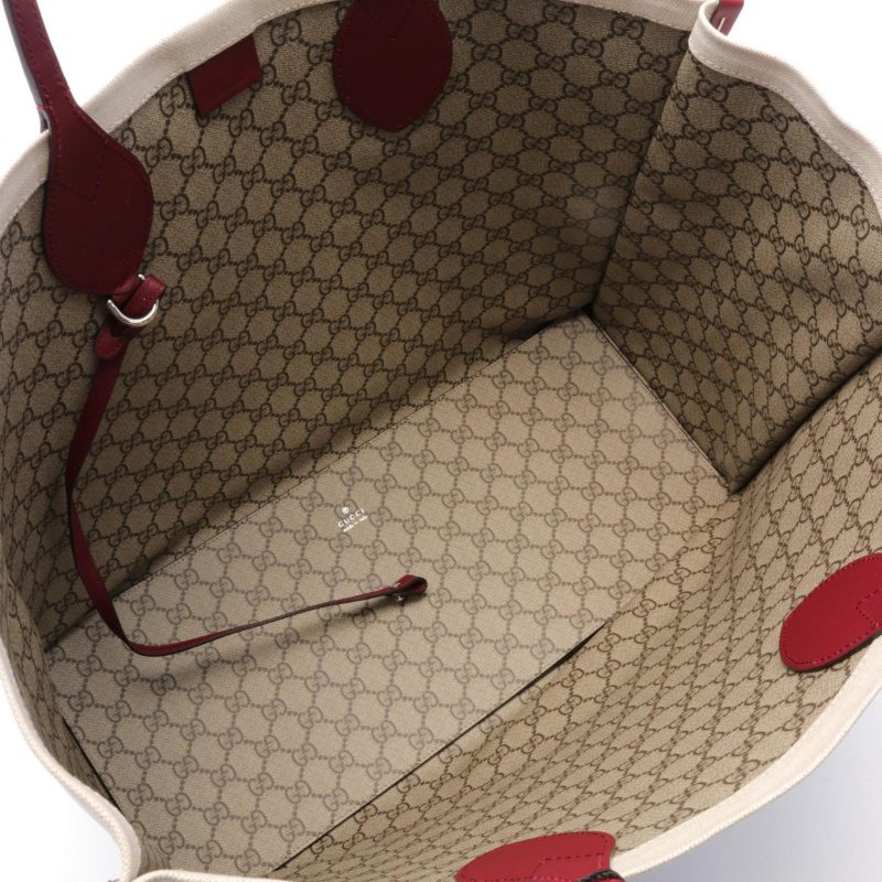 Gucci Canvas Leather Print Tote Bag - Barde - Image 3