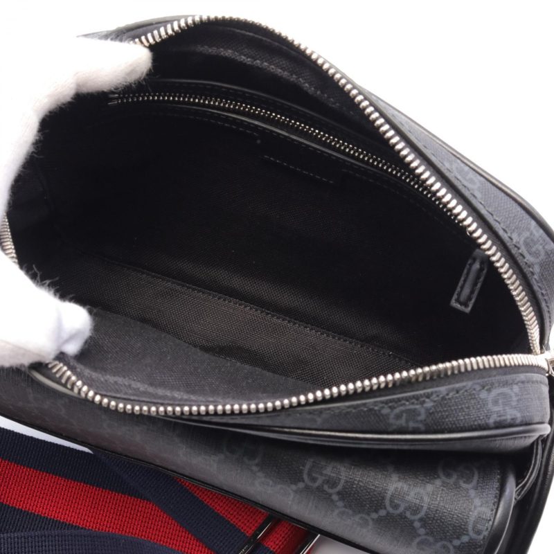 Gucci GG Supreme Small Crossbody Bag Black/Gray - Barde - Image 3