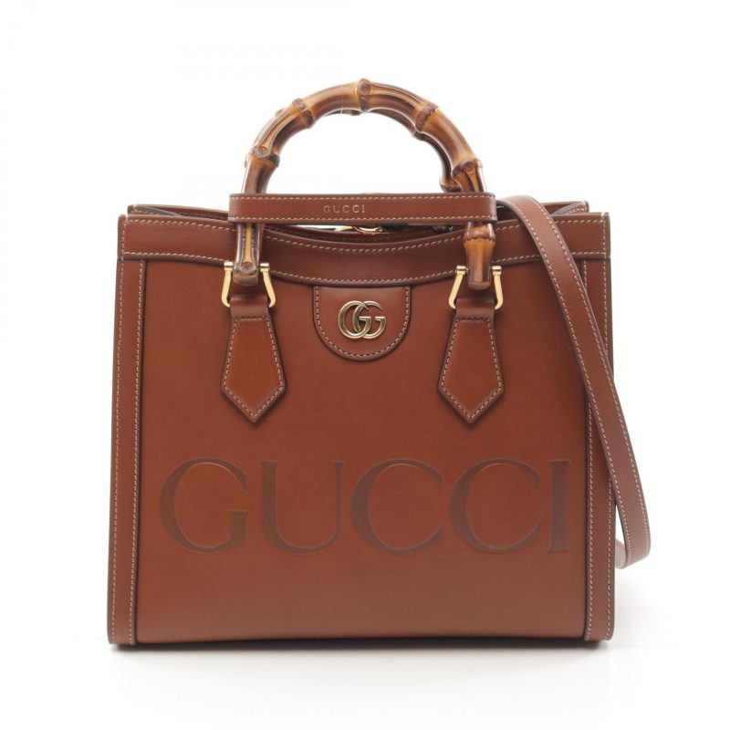 Gucci Diana Leather Handbag Brown - Barde
