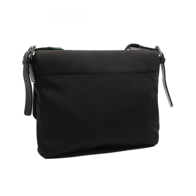 Gucci Leather Nylon Canvas Shoulder Bag Black - Barde - Image 2