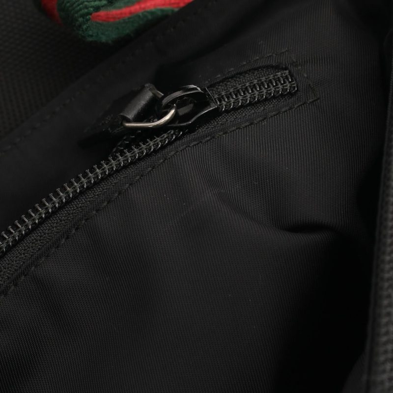 Gucci Leather Nylon Canvas Shoulder Bag Black - Barde - Image 9