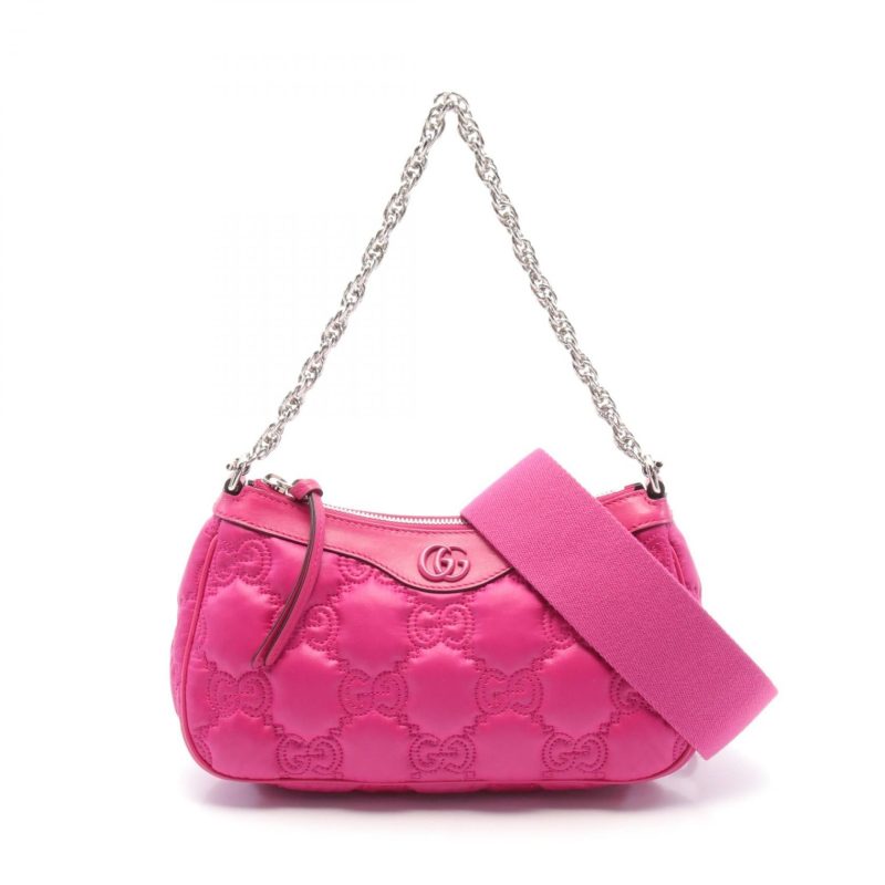 Gucci Nylon Leather GG Matelassé Handbag 735049 - Barde