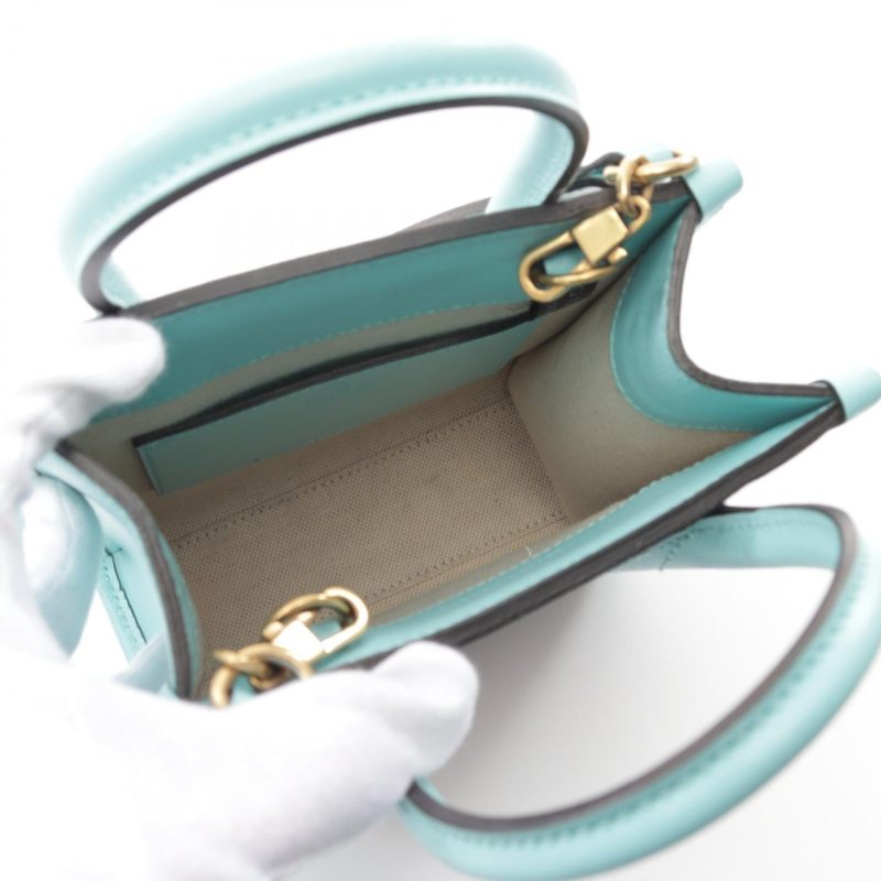 Gucci Interlocking G Mini Tote Bag PVC Canvas Leather - Barde - Image 3