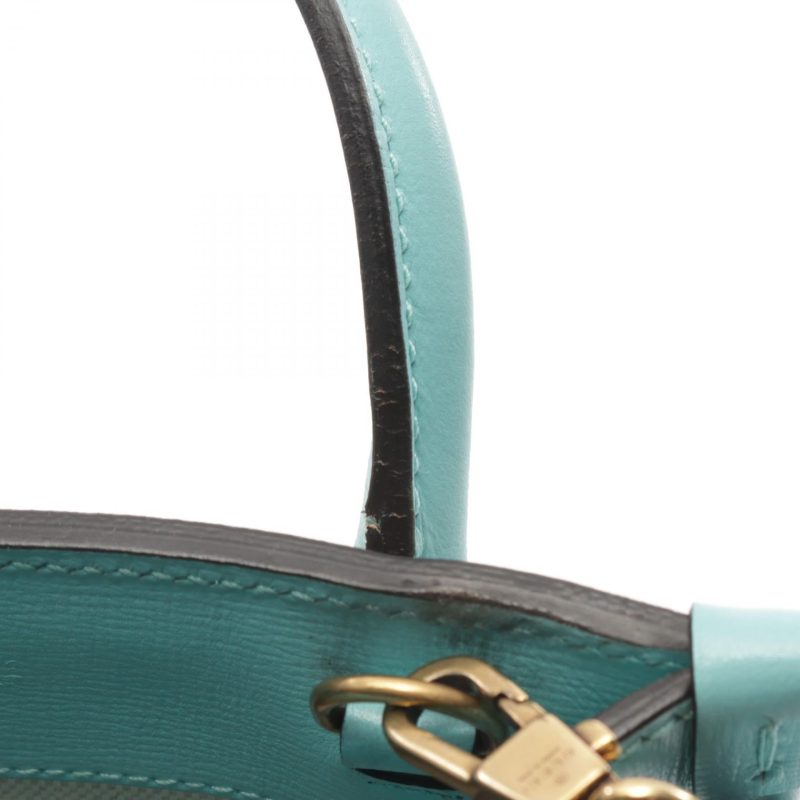 Gucci Interlocking G Mini Tote Bag PVC Canvas Leather - Barde - Image 7