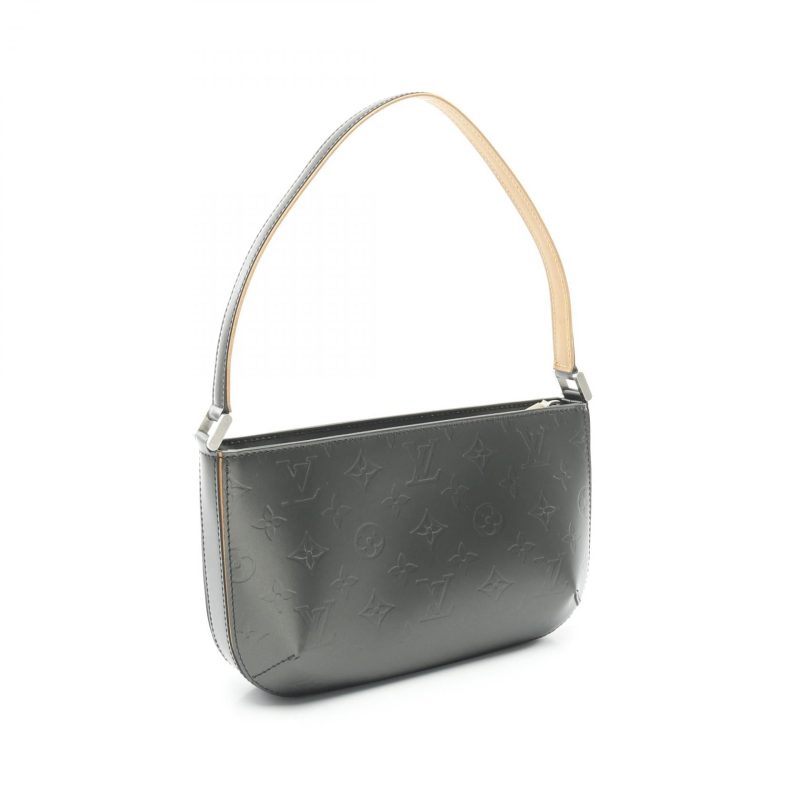 Louis Vuitton Monogram Mat Noir Leather Handbag M55142 - Barde - Image 2