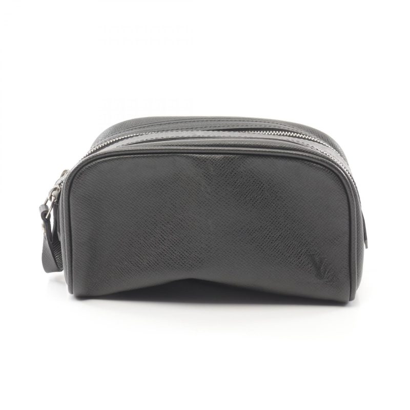 Louis Vuitton Leather Clutch Bag Black M32492 - Barde