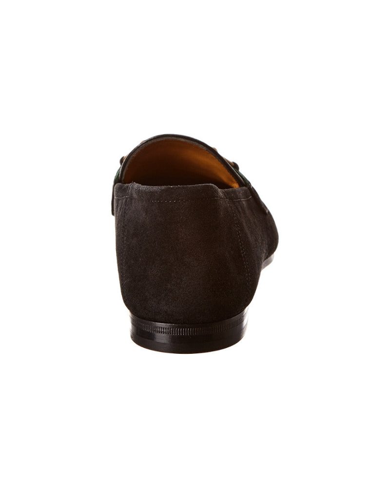 Gucci Brixton Horsebit Web Suede Loafer - Barde - Image 3