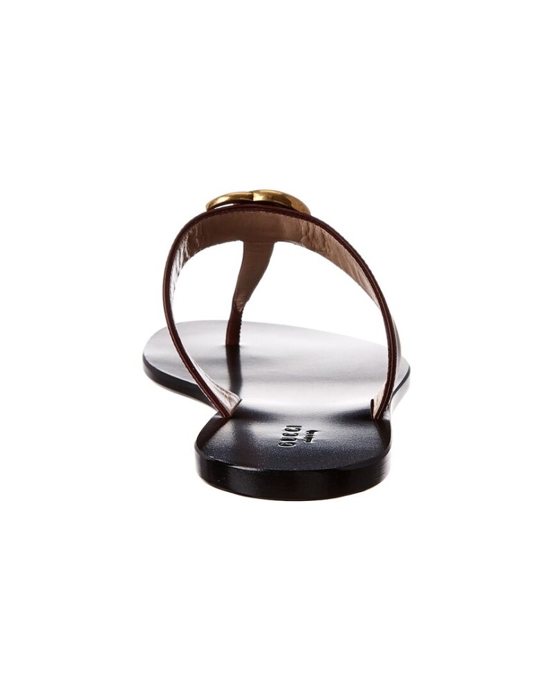 Gucci Double G Leather Sandal - Barde - Image 3