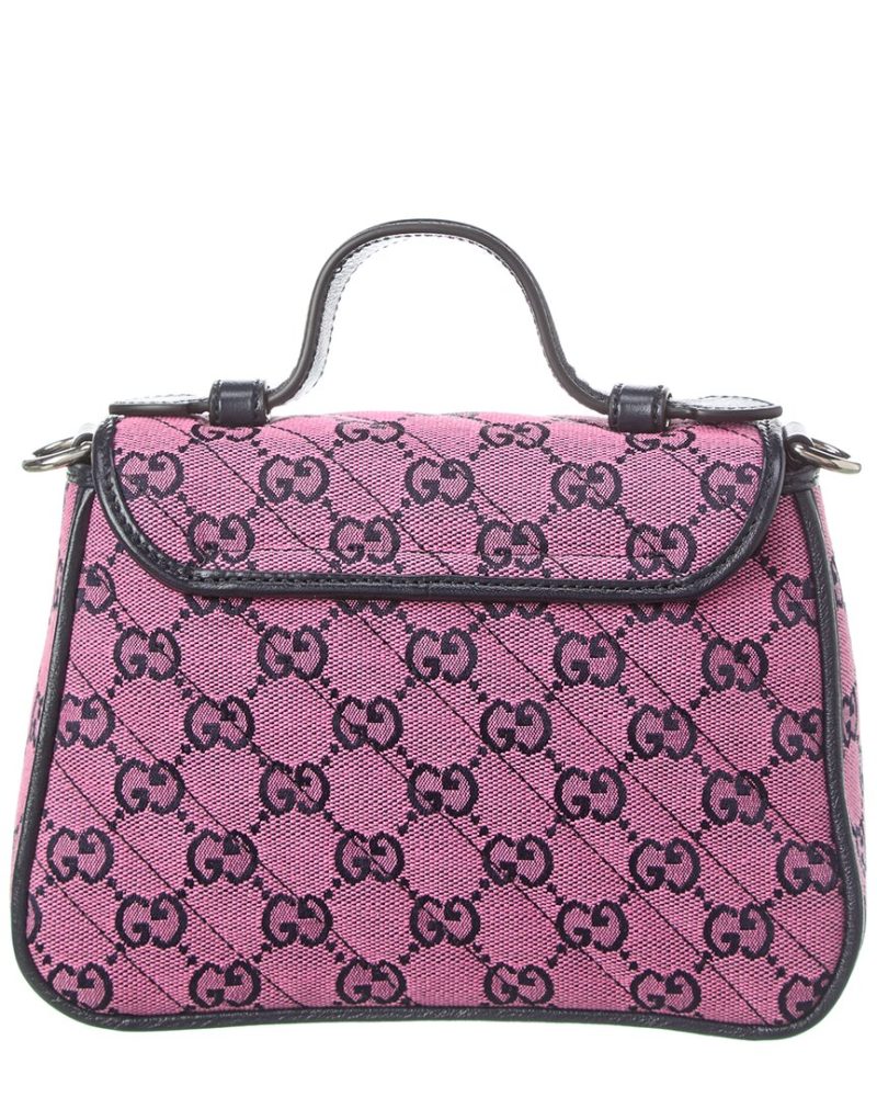 Gucci GG Marmont 2.0 Top Handle Canvas & Leather Bag - Barde - Image 2