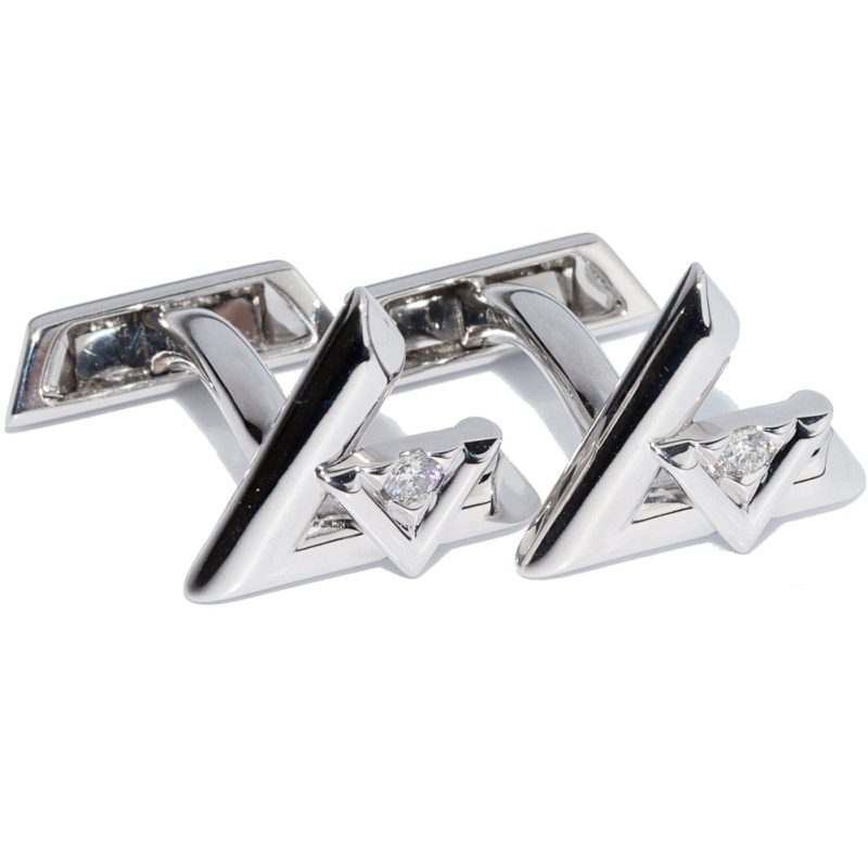 Louis Vuitton K18WG Diamond Cufflinks Q97163 - Barde