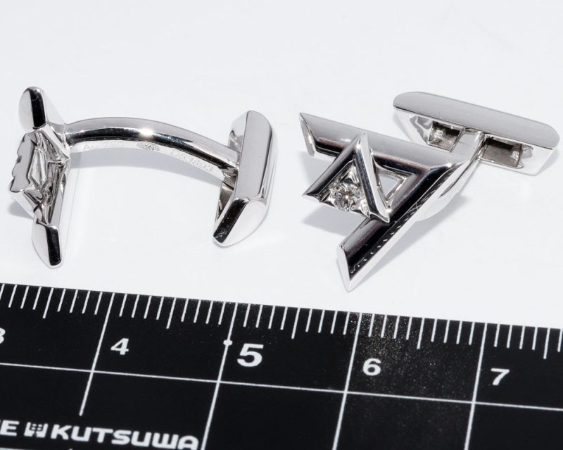 Louis Vuitton K18WG Diamond Cufflinks Q97163 - Barde - Image 2