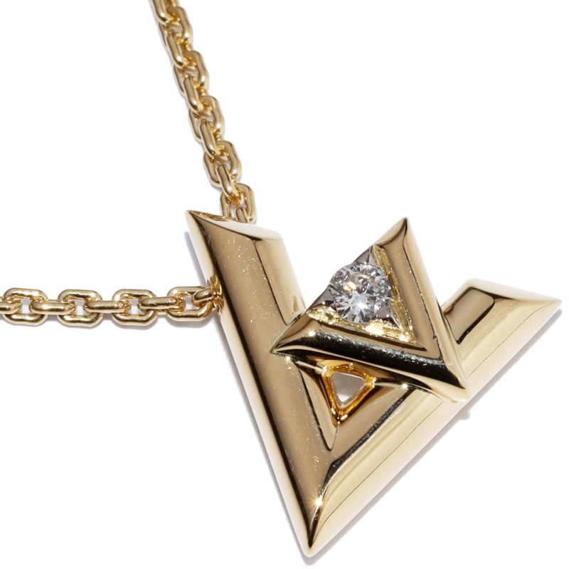 Louis Vuitton K18YG Diamond Pendant Necklace Q93808 - Barde