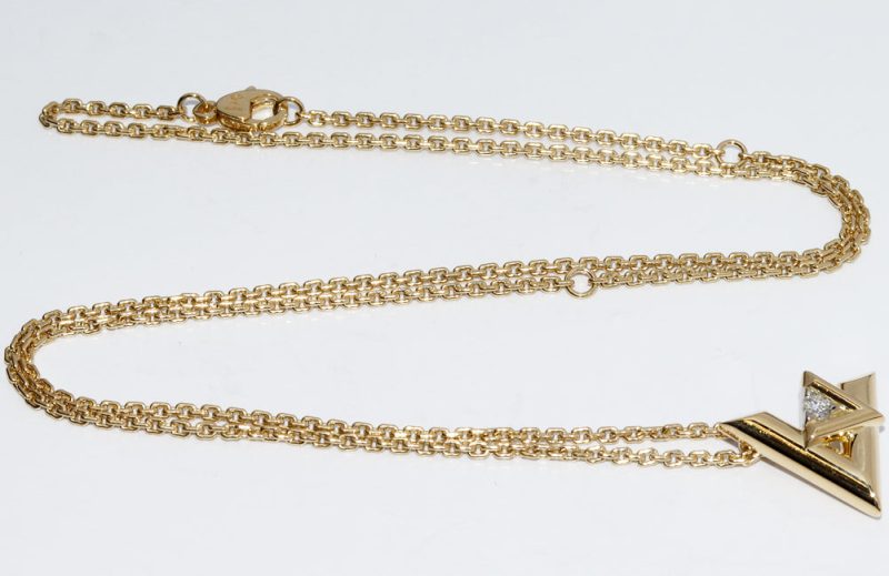 Louis Vuitton K18YG Diamond Pendant Necklace Q93808 - Barde - Image 4