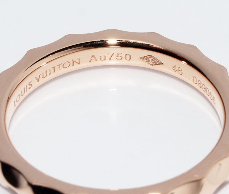 Louis Vuitton K18PG Diamond Ring Q9F94 - Barde - Image 4