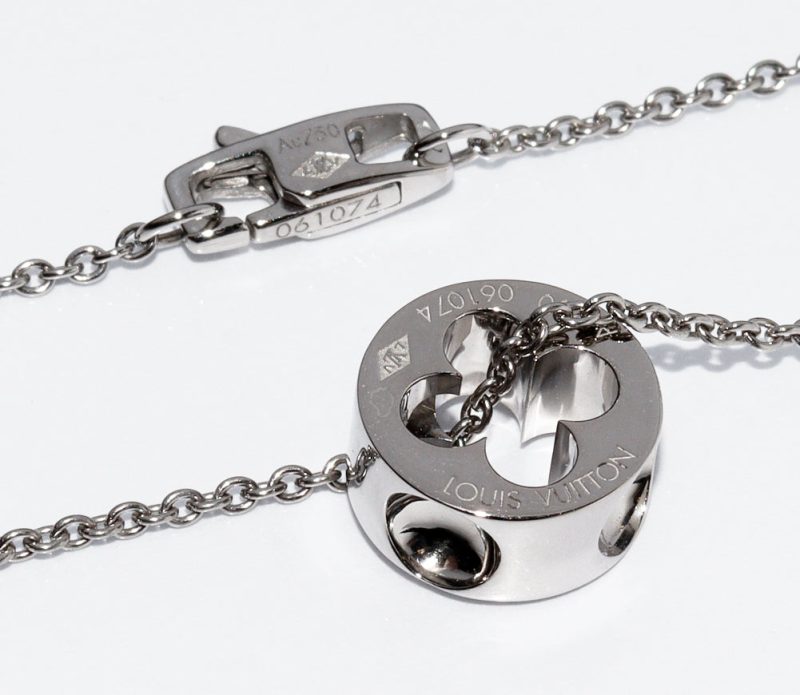 Louis Vuitton K18WG Diamond Pendant Necklace Q93231 - Barde - Image 4