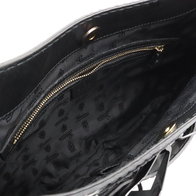 Gucci Patent Leather Queen Hobo Ribbon Shoulder Bag - Barde - Image 5