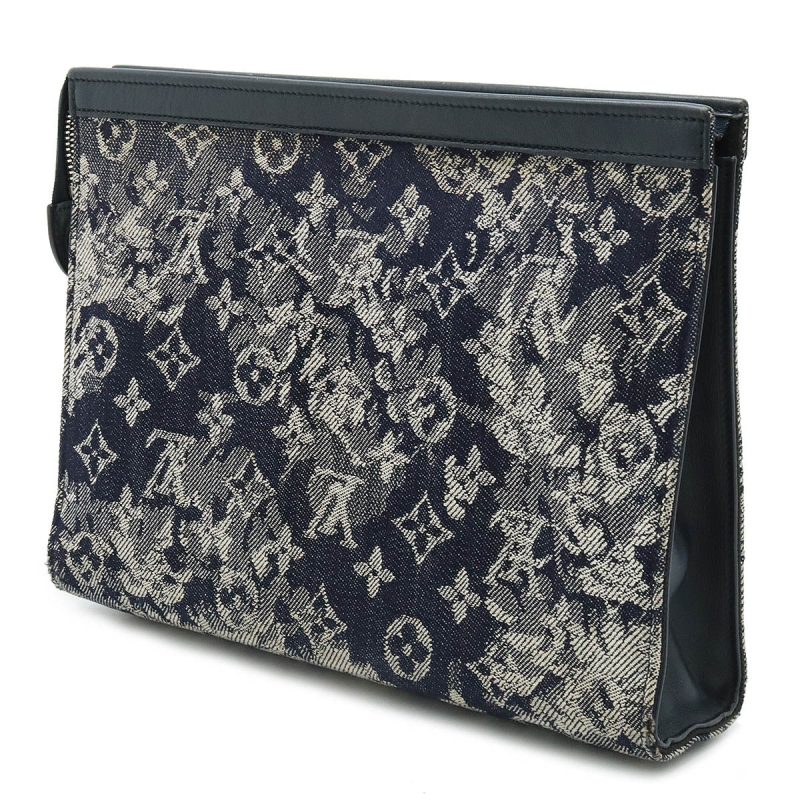 Louis Vuitton Monogram Tapestry Pochette Voyage MM Clutch M80034 - Barde - Image 2