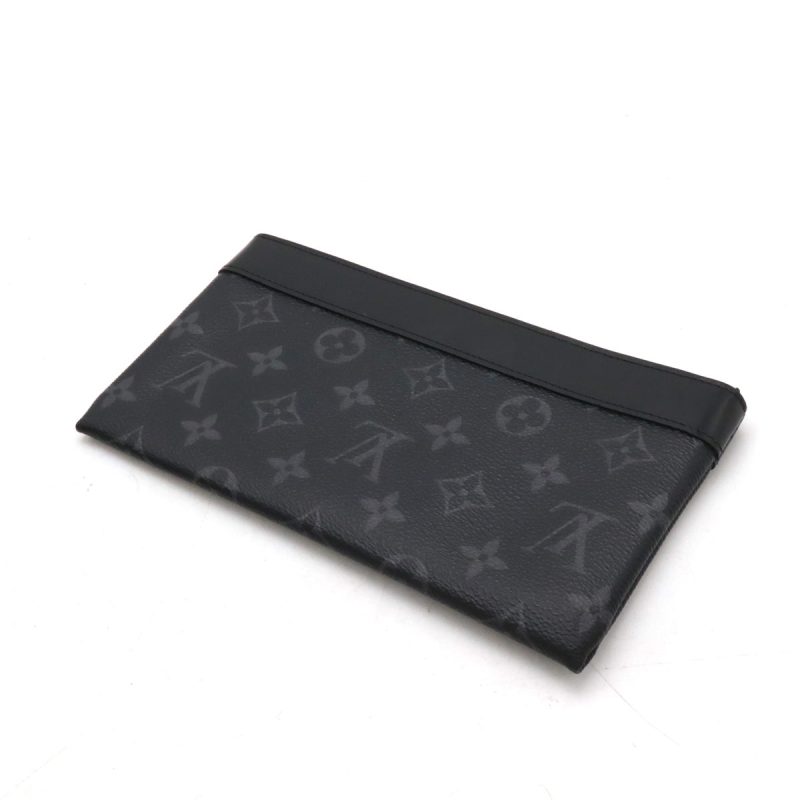 Louis Vuitton Monogram Eclipse Pochette Discovery PM Clutch Bag Black Gray M44323 - Barde - Image 2