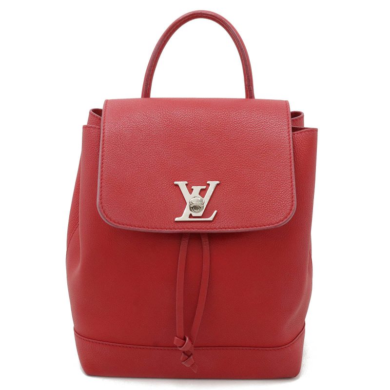Louis Vuitton Lockme Backpack Red Leather - Barde