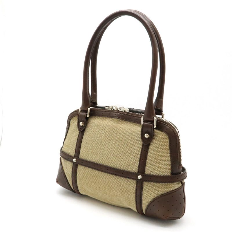 Gucci Canvas Leather Handbag Tote 114882 - Barde - Image 2