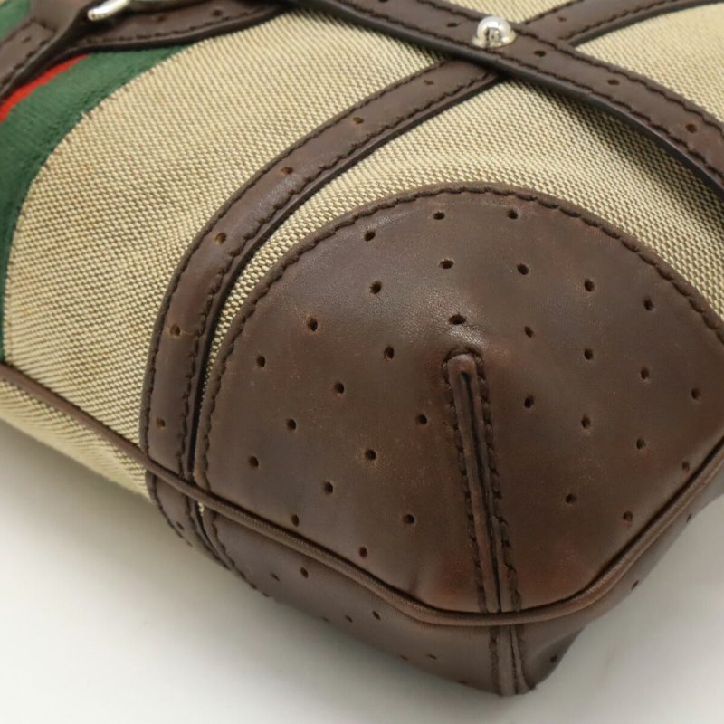 Gucci Canvas Leather Handbag Tote 114882 - Barde - Image 3