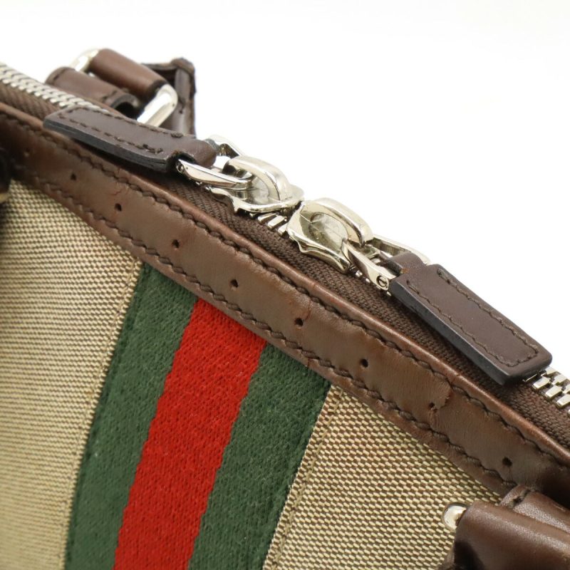 Gucci Canvas Leather Handbag Tote 114882 - Barde - Image 5