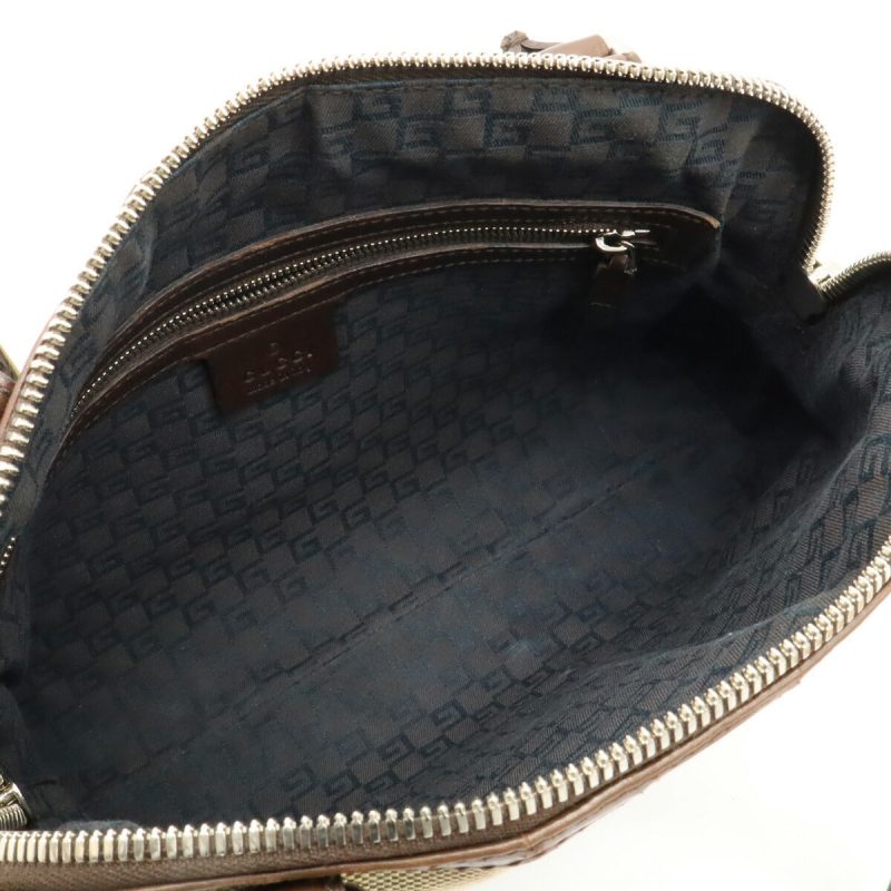 Gucci Canvas Leather Handbag Tote 114882 - Barde - Image 6