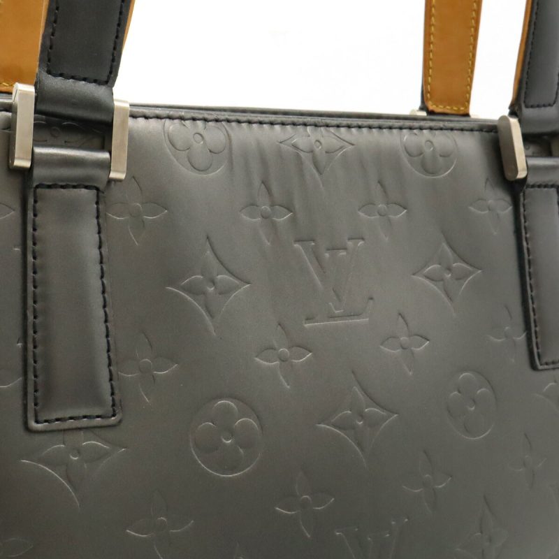 Louis Vuitton Monogram Mat Stockton Tote Bag Black - Barde - Image 8