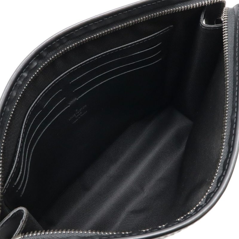 Louis Vuitton Monogram Eclipse Pochette Voyage MM Clutch - Barde - Image 6