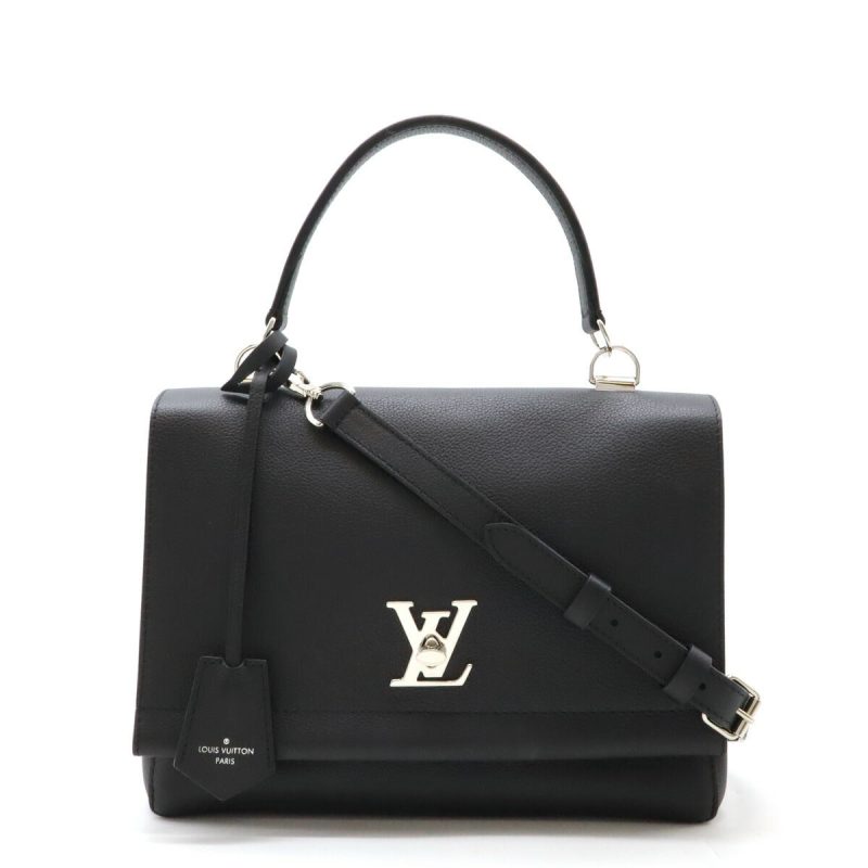 Louis Vuitton Lockme Cartable Handbag Soft Calf Leather Black - Barde