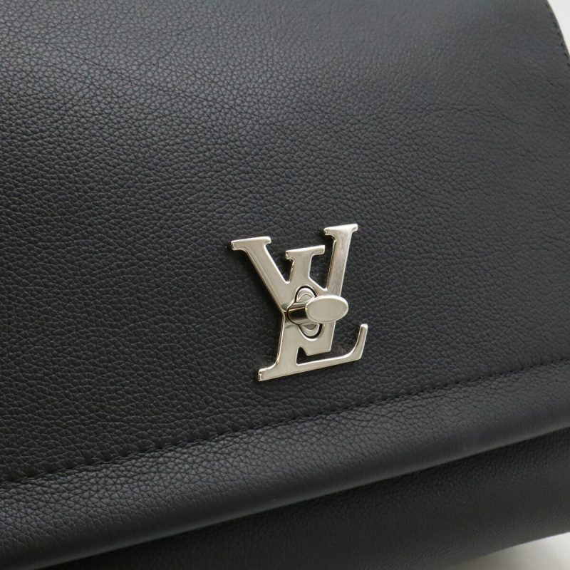 Louis Vuitton Lockme Cartable Handbag Soft Calf Leather Black - Barde - Image 7