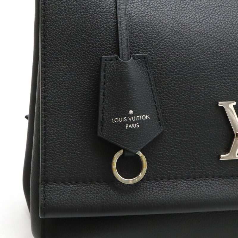 Louis Vuitton Lockme Cartable Handbag Soft Calf Leather Black - Barde - Image 8