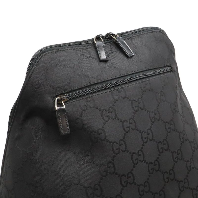 Gucci Nylon Leather Backpack Black - Barde - Image 4