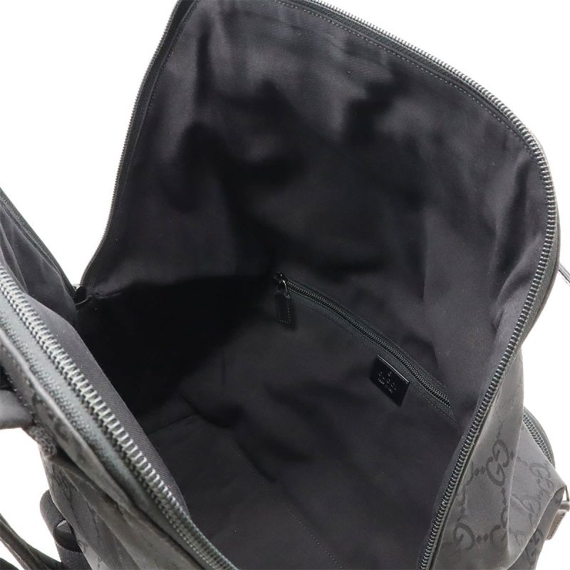Gucci Nylon Leather Backpack Black - Barde - Image 5
