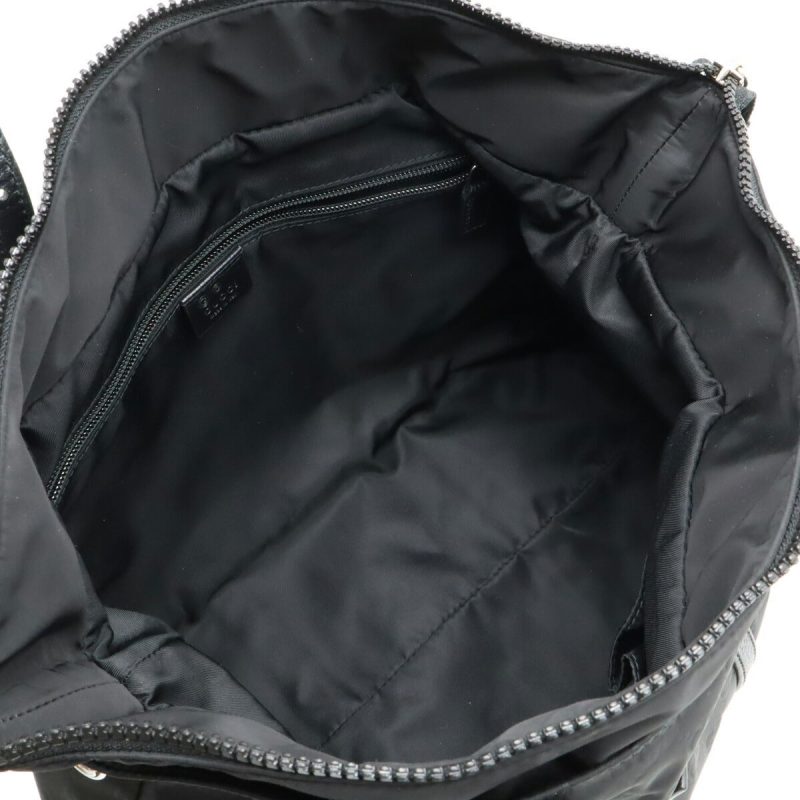 Gucci Nylon Leather GG Tote Bag Black - Barde - Image 6