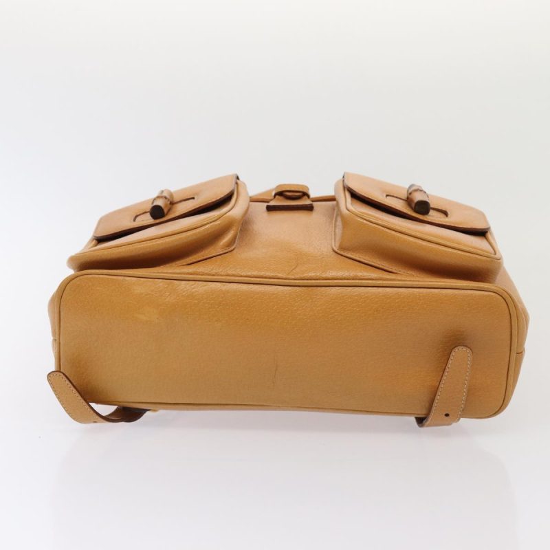 Gucci Bamboo  Leather Backpack Bag () - Barde - Image 3