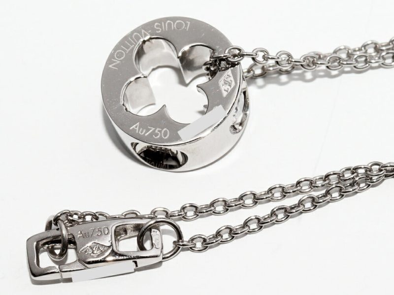 Louis Vuitton K18WG Diamond Pendant Necklace Q93231 - Barde - Image 4
