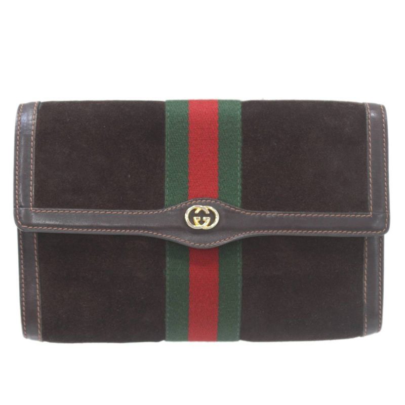 Gucci Cosmetic Pouch  Suede Clutch Bag () - Barde