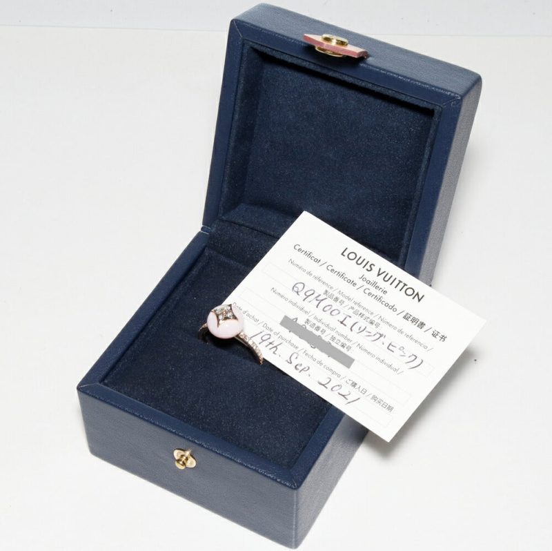 Louis Vuitton Pink Opal Diamond Ring - Barde - Image 3