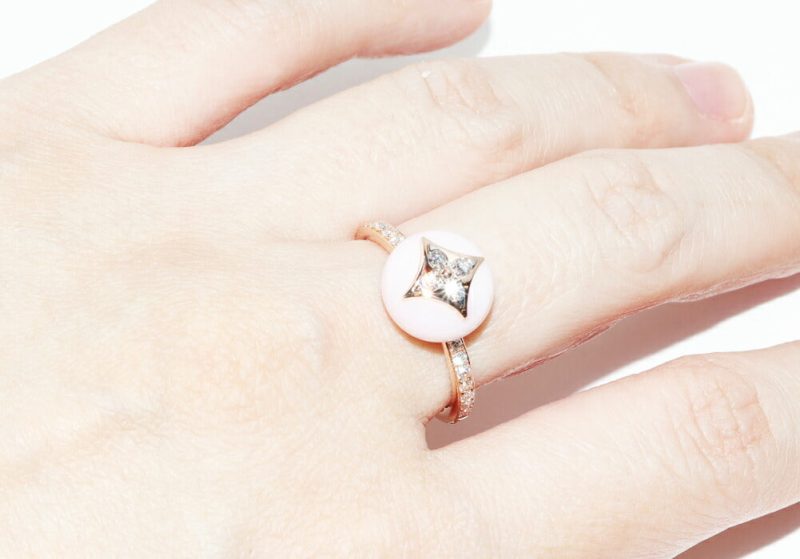 Louis Vuitton Pink Opal Diamond Ring - Barde - Image 6