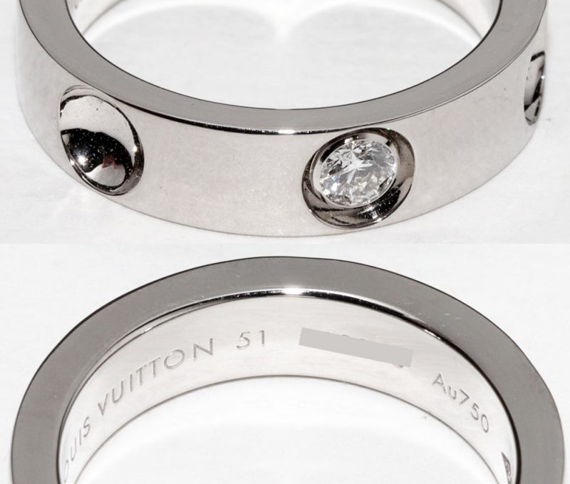 Louis Vuitton K18WG Diamond Ring Q9A03E - Barde - Image 5