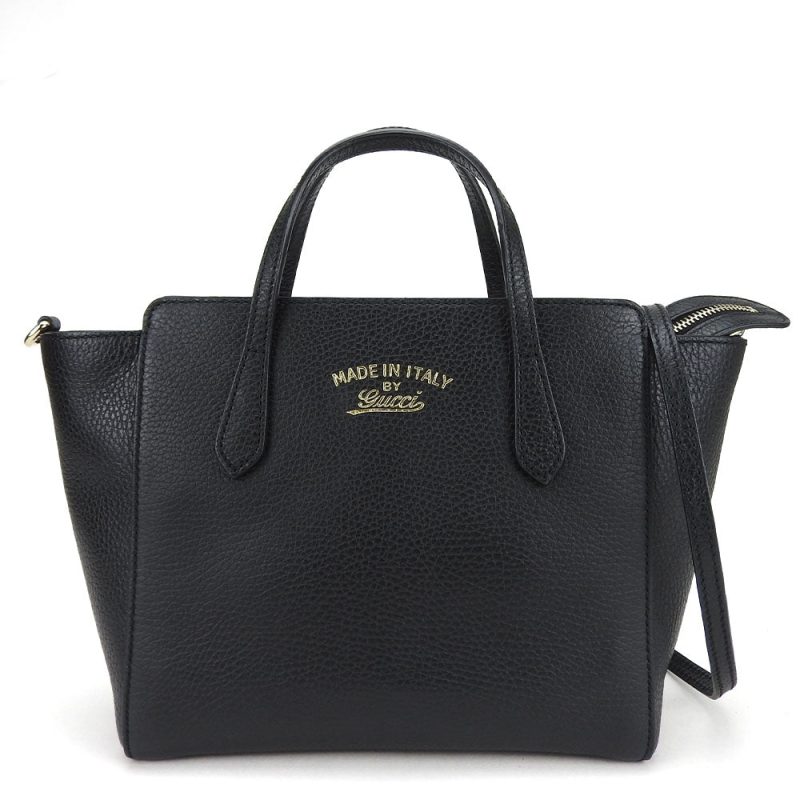 GUCCI Leather Handbag 368827 2WAY Black - Barde