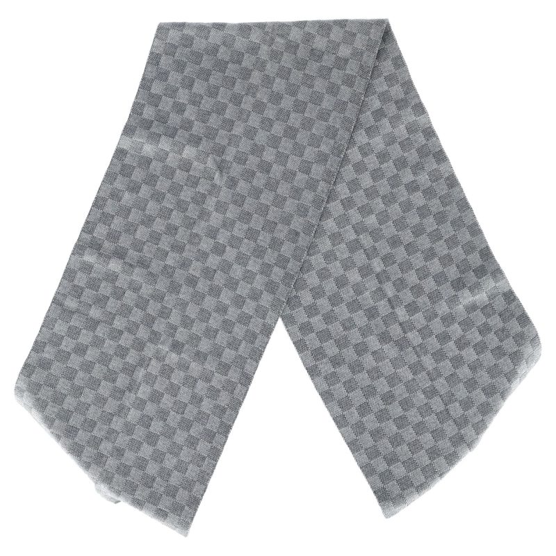 Louis Vuitton Néo Petit Damier Scarf in Grey Wool - Barde