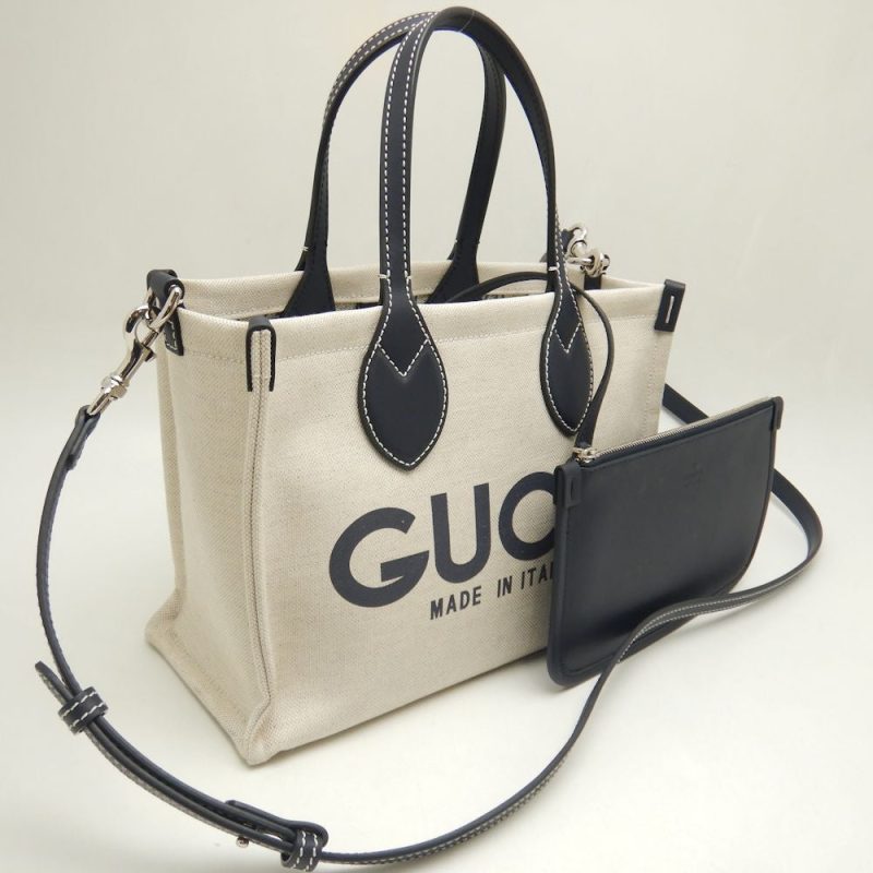 Gucci Lido Mini Tote Canvas Bag - Barde - Image 2